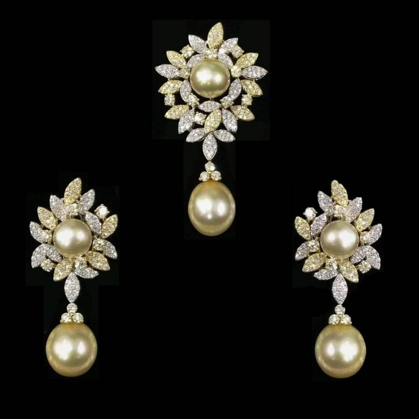 Allie Pearl and Diamond Earrings