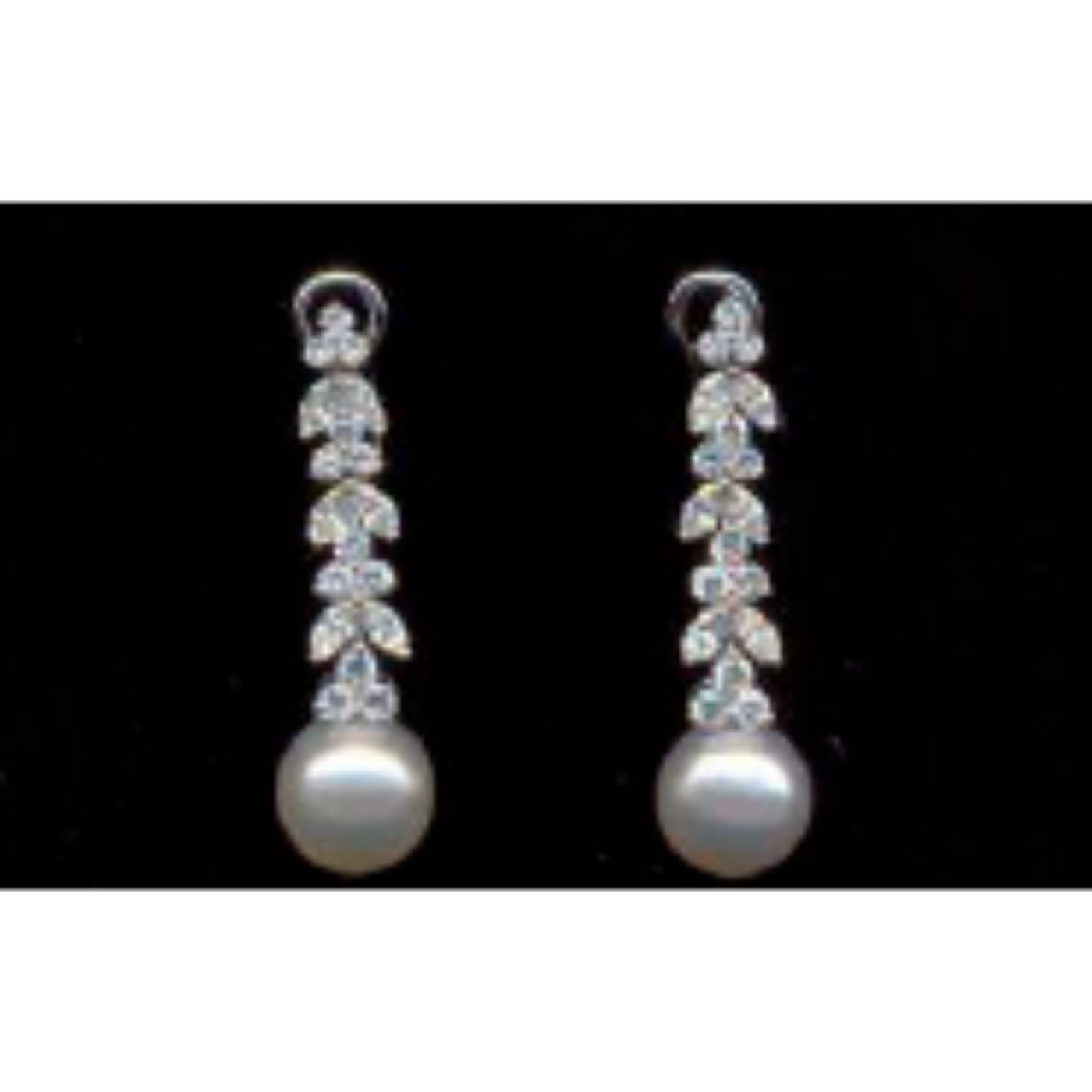 Rose Diamond Pearl Earrings